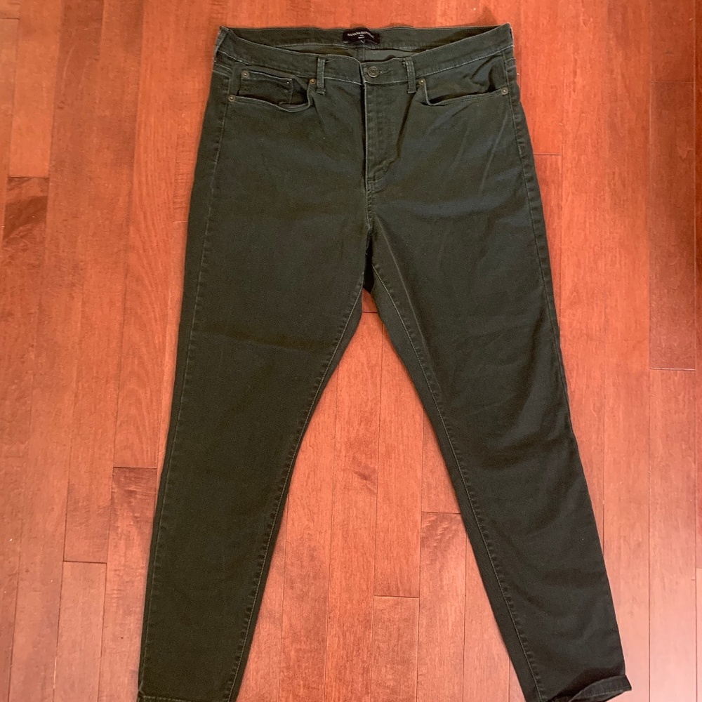 Dark Green, Skinny Banana Republic Jeans